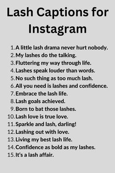 A list of Lash Captions for Instagram Captions For Instagram Photos, Instagram Success, Captions For Instagram, Eyelash Extension, Worth It, The Amazing, Make Your, Benefits