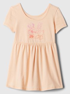 babyGap | Disney Graphic Dress | Gap Factory Minnie Mouse And Daisy Duck, Duck Graphic, Mickey Mouse And Minnie Mouse, Graphic Dress, Daisy Duck, American Brand, Knit Short