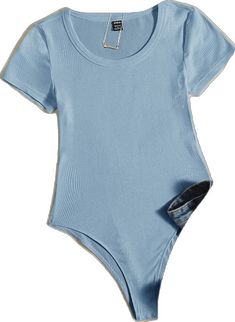 Fitted Cotton Bodysuit In Solid Color, Fitted Short Sleeve Bodysuit For Spring, Solid Short Sleeve Bodysuit For Spring Loungewear, Casual Solid Color Cotton Bodysuit, Casual Fitted Cotton Bodysuit, Casual Cotton Bodysuit In Solid Color, Casual Ribbed Bodysuit For Loungewear, Casual Ribbed Short Sleeve Bodysuit For Summer, Casual Solid Color Crew Neck Bodysuit