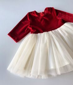 Christmas Baby Girl Dress Girl Birthday Dress Toddler | Etsy Elegant Tulle Holiday Dress For Festive Occasions, Princess Tulle Holiday Dress For Christmas, Princess Style Tulle Holiday Dress For Christmas, Elegant Christmas Tutu Dress In Tulle, Elegant Christmas Tulle Tutu Dress, Elegant Holiday Princess Dress In Tulle, Elegant Tulle Princess Dress For Holiday, Fitted Tulle Christmas Dress, Holiday Tulle Dress