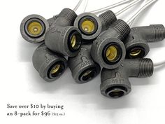 five gray hoses connected to each other on a white background with the words save over $ 10 by buying an 8 pack for $ 69