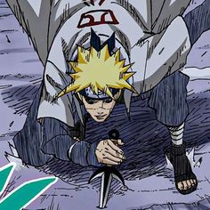 Minato Pfp Manga, Minato Manga Icons, Minato Manga Color, Minato Namikaze Manga, Naruto Manga Pfp, Minato Namikaze Icon, Naruto Manga Colored, Minato And Naruto