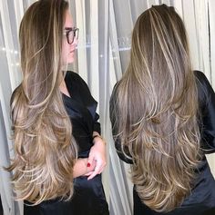 Extra Long Straight Hair With Layers Hairstyles For Extra Long Hair, Trendy Layered Hairstyles, Straight Layered Hair, Waist Length Hair, Haircuts For Long Hair With Layers, Bronde Balayage, Extra Long Hair, Long Face Hairstyles, Long Layered Haircuts