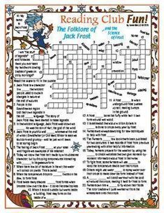 the reading club fun crossword puzzle