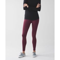 Perfect Wine Red Leggings From Lululemon. New Condition, No Tags But Never Worn Maroon Leggings Outfit, God Clothes, Leggings Outfit Casual, Maroon Leggings, Gym Attire, Berry Color, Red Leggings, Fall Clothes, Cozy Outfit