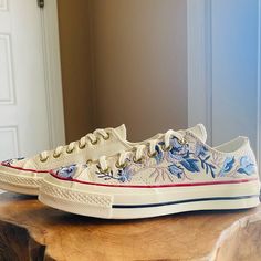 Brand New With Box! Size 6.5 In Us Women’s. Super Adorable Floral Embroidered Designs On Leather! Embroidered Designs, Shoes Converse, Womens Converse, Converse Chuck, Embroidered Design, Converse Shoes, Chuck Taylor, Chuck Taylors, Womens Shoes Sneakers