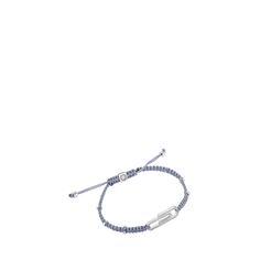 Tateossian bracelet Approx. 7.09"L x 0.1"W Rhodium-tone sterling silver 79 round HI-SI2 white diamond pavé paperclip Total diamond carat weight: 0.245 Hand-wrapped macramé Pull closure Adjustable fit Imported Luxury Silver Paperclip Bracelet, Luxury Silver Paperclip Chain Bracelet, Luxury Silver Bracelet With Palladium Hardware, Modern Adjustable Paperclip Bracelet, Tarnish Resistant, Silver Link Paperclip Bracelet, Tarnish Resistant, Diamond Carat, Paper Clip, Bergdorf Goodman, Pave Diamonds