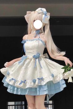 Fabric: Polyester Style types: Sweet Lolita Season: Spring, Summer, Autumn, Winter Include: Dress*1 (Any of the accessory is not included.) Size (IN) Bust Waist Length S 31.50-35.43 25.20-28.35 32.68 M 33.07-37.01 26.77-29.92 33.07 L 34.65-38.58 28.35-31.50 33.46 XL 36.22-40.16 29.92-33.07 33.86 Size (CM) Bust Waist Length S 80-90 64-72 83 M 84-94 68-76 84 L 88-98 72-80 85 XL 92-102 76-84 86 Cute Pastel Outfit, Dark Blue Outfit, Fairytale Outfits, Buy Outfits, Circus Clowns, Lolita Outfit, Style Types, Fashion Japanese, Pastel Dress