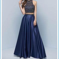 Size 4! 2-Piece Dress Style: J761 Navy Blue & Sparkly! Never Worn! Retails For $338+Tax Formal Prom Dress, Formal Dresses Prom, Piece Dress, 2 Piece, Prom Dress, New Color, Prom Dresses, Size 4, Color Blue