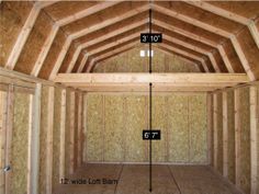 an empty room is shown with measurements for the wall and ceiling space in front of it