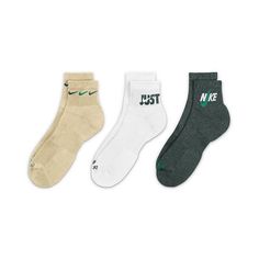 Perform your best. Step up your game in comfort with these men's Nike ankle socks and their moisture-wicking technology.Perform your best. Step up your game in comfort with these men's Nike ankle socks and their moisture-wicking technology.PRODUCT FEATURES 3-pack Ankle-cut design Nike Dri-FIT fabric helps you stay dry and comfortable Breathable mesh at top offers enhanced ventilation Arch compression band offers a supportive fit High-friction yarns in footbed help reduce slippageFIT & SIZING Fit Nike Ankle Socks, Socks And Hosiery, Ankle Socks, Cut Design, Mens Socks, Men's Nike, Nike Dri Fit, Step Up, Hosiery