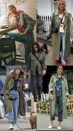 Olive Green Trench Coat Outfit Fall, Green Winter Coat Outfit, Teal Trench Coat Outfit, 2024 Trench Coat Outfit, Green Trench Coat Outfit Winter, Army Green Trench Coat Outfit, Khaki Boots Outfit, Olive Trench Coat Outfit, Olive Green Trench Coat Outfit