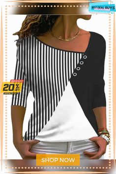 Cotton-blend V Neck Striped T-shirt White Long Sleeve T-shirt With Splicing, Spring White T-shirt With Contrast Color, Long Sleeve Color Block T-shirt For Summer, Casual Striped Top With Contrast Color, Casual Striped Top With Contrast Colors, Casual V-neck Patchwork Top, Casual Color Block V-neck T-shirt, White T-shirt With Contrast Color For Spring, Casual V-neck Color Block T-shirt