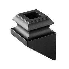 a black square object on a white background