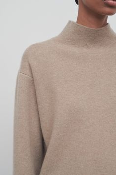 Classic mock neck sweater in double-knit cashmere with wrist-length sleeves and finely ribbed neckline, cuffs, and hem. Towel Scarf, Double Knit, Mens Fall, Ribbed Neckline, Mens Spring, Mock Neck Sweater, Leather Pouch, Double Knitting, Cashmere Sweater