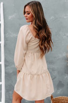 This taupe off-the-shoulder dress is going to be the easiest outfit you'll wear all season! Just grab a pair of thigh-high boots & a boho hat, & you're set to stun for fall! 100% POLYESTER Model Wearing Size Small Color: Taupe, White Micro-Gingham Print Elastic, Off-The-Shoulder Design Tie-Front Detail Long Sleeves Flowy, Tiered Fit Lined Dress Does Not Have Much Stretch 15" Armpit To Sleeve End 26" Armpit To Hemline For Model Size Specs Please Check Size Charts + Live Feed Notes Below Launched: Front Ruffle Dress, Southern Outfits, Boho Hat, Flying Monkey Jeans, Gingham Print, Outfit Combinations, Jeans Size Chart, Dresses For Teens, Tiered Dress