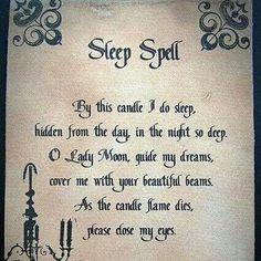 Sleep spell Hocus Pocus Quotes, White Magic Love Spells, Sleep Spell, Dream Spell, Halloween Spell Book, Candle Magic Spells, Witchcraft Spells For Beginners, Spells For Beginners, Witch Quotes