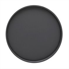 an empty black plate is shown on a white background for use as a mockup