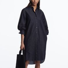 Nwt Cos Denim Shirtdress. Can Be Worn As A Dress Or Shirt As Shown In Photos. Never Worn! Very High Quality Denim, Could Be Styled For The Office Or Going Out With Friends. Super Versatile Piece! Size Us 4. Chic Denim Blue Shirt Dress For Work, Chic Denim Shirt Dress For Work, Denim Shirt Dress For Work And Fall, Collared Denim Blue Shirt Dress For Work, Denim Blue Shirt Dress For Workwear In Fall, Fall Denim Blue Shirt Dress For Work, Chic Collared Denim Dress For Daywear, Denim Knee-length Shirt Dress For Work, Denim Blue Long Sleeve Shirt Dress For Work