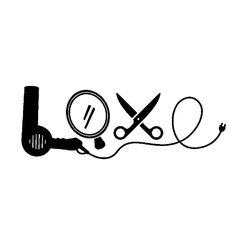 a pair of scissors and a magnifying glass are next to each other on a white background