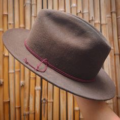 Open Road model hat, 6cm brim, with silk and leather inside. Brown Flat Brim Boater Hat For Rodeo, Western Brown Boater Hat With Curved Brim, Brown Brimmed Fur Felt Top Hat, Brown Fur Felt Brimmed Top Hat, Adjustable Brown Fur Felt Fedora, Brown Curved Brim Top Hat For Kentucky Derby, Brown Flat Brim Panama Hat For Rodeo, Brown Fur Felt Panama Hat With Curved Brim, Brown Brimmed Panama Hat For Kentucky Derby