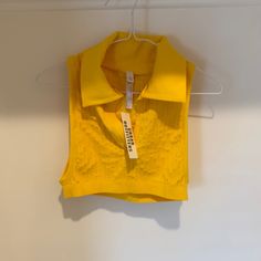 Nwt Urban Outfitters Golden Yellow Textured Collared Crop Top. Size Xl. Smoke Free And Pet Free Home. Trendy Yellow Sleeveless Top, Fitted Trendy Yellow Top, Trendy Fitted Yellow Top, Chic Yellow Stretch Tops, Yellow Fitted Trendy Top, Affordable Yellow Tops From Urban Outfitters, Chic Cropped Yellow Tops, Yellow Cropped Stretch Tops, Trendy Yellow Tops From Urban Outfitters