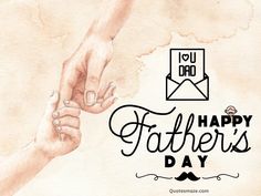 a father's day card with two hands holding each other