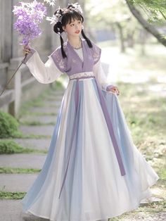 Japanese Royalty Clothing, Xianxia Clothes, Purple Hanfu, Fantasy Hanfu, Modern Hanfu Dress, Royalty Clothing, Chinese Princess Dress, Asian Traditional Fashion, Traditional Chinese Hanfu