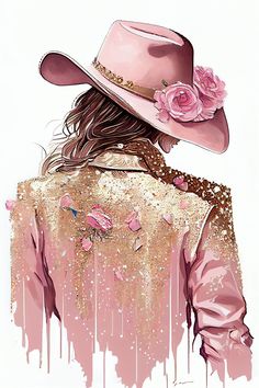 Introducing our stunning Gold and Pink Cowgirl Printable Poster, the perfect addition to any girly dorm room or preppy aesthetic decoration. This digital download combines the charm of cowgirl prints with the elegance of pink and gold hues, creating a truly eye-catching piece of wall art. Our high-quality digital prints are designed to be easily accessible ensuring that you can effortlessly transform any space into a stylish haven. Whether you're a fan of western-themed decor or simply love a touch of femininity, this cowgirl print is bound to make a statement. With its trendy design and versatile format, this printable wall art is a fantastic choice for those who prefer the convenience of digital downloads. Simply purchase, download, and print it at home or through your preferred printing Girly Dorm Room, Fashion Wall Art Printables, Girly Dorm, Dorm Room Wall Art, Decoration Bar, Aesthetic Decoration, Dorm Room Walls, Cowgirl Art, Looks Country