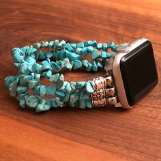 Apple Watch Band 38mm Women Fitbit Alta HR Band Apple Watch Strap Fitbit Versa Band Apple Watch Bracelet Iwatch Band Beaded Apple Watch Blue - Etsy Adjustable Beaded Watch Bands For Gift, Adjustable Beaded Blue Watch Bands, Bohemian Silver Watch Bands With Bracelet Strap, Bohemian Silver Bracelet Strap Watch Bands, Bohemian Silver Watch Band As Gift, Bohemian Silver Watch Bands As Gift, Adjustable Apple Watch Band With Extender As Gift, Beaded Adjustable Watch Accessories For Gift, Adjustable Beaded Watch Accessories As Gift