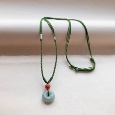 🍀 Bead Materials ：Real Jade stone / SouthRed Agate / 925 silver 🍀 personalized：【yes 】➜Please feel free to contact me. 🍀 Rope colors：green. other colors are available，Just give messages and tell me which color do you like. 🍀 length：adjustable, vary from 40-68cm 🍀The dainty necklace  could be a great gift for your friends and family, wishing them good luck and a happy long life. 🍀Due to the nature of natural gemstone beads, the color and size of the stones may be slightly varied. However, it gives a unique charm to each piece :) Adjustable Jade Necklace With 108 Beads, Handmade Aventurine Round Necklaces, Adjustable Jade Necklace, Adjustable Jade Necklace For Good Luck, Handmade Jade Necklaces For Good Luck, Handmade Jade Necklaces For Meditation, Aventurine Necklace For Meditation, Green Jade Necklace With 108 Beads, Green Jade Amulet Necklace