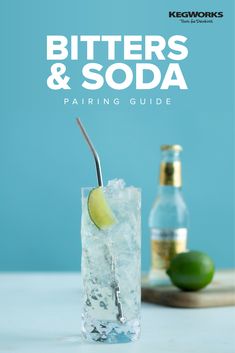 bitters and soda pairing guide by keg works on the cover of their cookbook