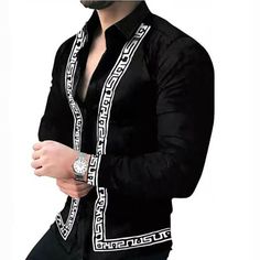 Mens Shirt Pattern, Shirt Dress Pattern, Casual Fashion Trends, Collar Shirt Men, Printed Shirts Men, Business Shirt, Shirt Casual Style, Business Dress, Casual Long Sleeve Shirts