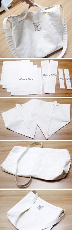 the instructions to make a diy handbag out of white paper on a wooden table