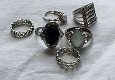 Fairy Grunge Rings, Grunge Rings, Grunge Accessories, Cute Rings