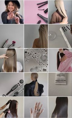 a series of photos showing different types of hair