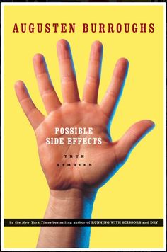 a hand with the words possible side effects on it, and an image of a yellow background