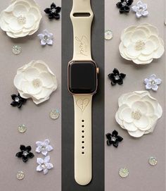 *Your engraved Apple Watch Band is handmade and therefore unique and one of a kind!    *Color in photos: Beige *Watch Size: Compatible with 38mm, 40mm, 41mm, 42mm, 44mm, 45mm watch sizes.  *Watch Band Lengths:   38/40/41mm - Small/Medium fits wrist circumference 5.1-7.1 inches (130-180 mm) - Medium/Large fits wrist circumference 5.9-7.9 inches (150-200 mm)   42/44/45mm - Small/Medium fits wrist circumference 5.5-7.3 inches (140-185 mm) - Medium/Large fits wrist circumference 6.3-8.3 inches (160- White Personalized Watch Bands As Gift, Personalized White Watch Bands For Gift, Personalized White Watch Bands As Gift, Custom Handmade Apple Watch Band As Gift, Customizable Adjustable Apple Watch Band As Gift, Customizable White Watch Bands For Gift, Customizable White Watch Bands As Gift, Customizable White Watch As A Gift, Customizable White Watches For Gifts