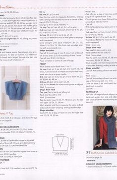 an article in the knitting book shows how to knit and crochet sweaters