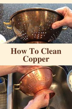 how to clean copper colander