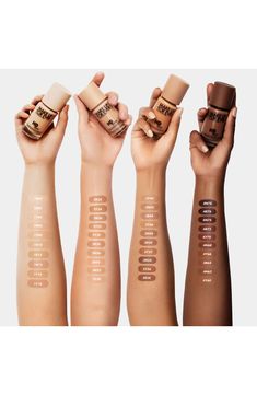 What it is: A medium- to full-coverage 24-hour long wear foundation that blurs imperfections and delivers a natural matte finish.What it does: Powered by the Micro-Skin System™, this iconic formula was developed to flex and move with skin for a transfer-proof, undetectable finish that looks just as good in photos as it does in real life. The lightweight texture is buildable to your desired coverage level and applies easily without feeling or looking cakey. How to use: For sheer coverage, apply w Foundation Photoshoot, Skin System, Long Wear Foundation, Cakey Makeup, Foundation For Oily Skin, Natural Foundation, Full Coverage Foundation, Deep Skin, Matte Foundation