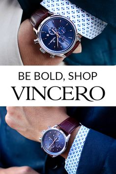 Vincero watches are the perfect mix of elegance, quality, and affordability. With Free Shipping WorldWide, it's tough to find reasons why you shouldn't�Shop Today! Denim Shirts, Closet Essentials, Leather Watch Bands, Mens Fashion Trends, Sunglasses Sale, Cool Watches, Luxury Watches, Watch Design