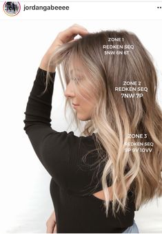 Cool Toner For Blonde, Level Seven Blonde, Low Lights For Blonde Hair Formula, Blonde Lowlight Formula, Redken Root Smudge Formula, Bronde Balayage Formula, Dark Blonde Formula, Root Shadowed Bronde, Blonde Shades Eq