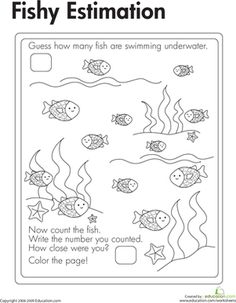 the fishy animation worksheet for kids to learn how to draw and color