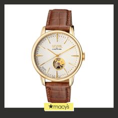 in stock Brown Skeleton Dial Watch For Formal Occasions, Elegant Brown Watches With Skeleton Dial, Elegant Brown Watch With Skeleton Dial, Elegant Automatic Leather Watch, Elegant Leather Automatic Watch, Luxury Leather Analog Watch, Luxury Leather Watch With Skeleton Dial, Brown Leather Watch, Leather Watch