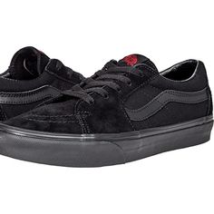 Vans Sk8 Low New Without Box Mens 8 (Women's 9.5) Black Out Colorway Removable Pop Cush Insoles Mint Shoes, Vans Sk8 Low, Sk8 Low, Old Skool Black, Vans Skate, Vans Black, Blue Sneakers, Triple Black, Vans Sk8