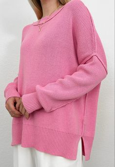 knit sweater top, boat neck sweater, knit sweater, oversized sweater, fall sweater, fall fashion, fall outfit inspo, outfit inspo 2023, fall outfit, winter fashion, winter outfits, winter sweater, ootd, ootn, travel outfit, rose sweater, going out outfit, everyday outfit, date night outfit, online shopping, Christmas outfit, clothing brand, online clothing store, cotton sweater, aesthetic fashion, holiday fashion, ribbed knit sweater, trendy fashion, sweater outfit inspo, sweater, pink sweater Pink Chunky Knit Sweater For Layering, Pink Cotton Sweater For Layering, Oversized Pink Layering Sweater, Oversized Pink Sweater For Layering, Outfit Inspo Sweater, Color Fits, Rose Sweater, Boatneck Sweater, Ribbed Knit Sweater