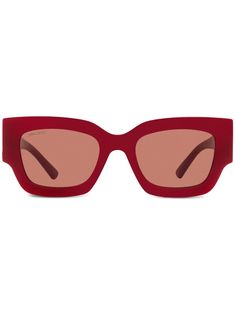 red acetate logo embellishment gradient lenses UV-protective lenses lens decal logo plaque at the arm straight arms curved tips These glasses come with a protective case. Wedding Guest Looks, Iconic Bags, Demi Fine Jewelry, Summer Beach Wear, Eyewear Accessories, Fine Earrings, Ballet Flat Shoes, Ski Wear, Watches Jewelry