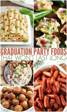 graduation party foods that won't last long, including crackers and pretzels