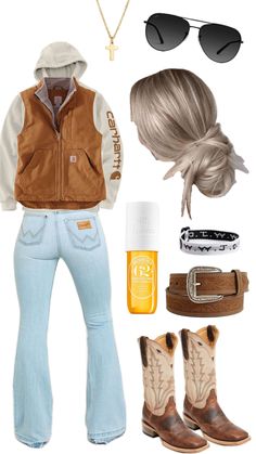 Casual Cowgirl Outfits, Cowgirl Style Outfits, Western Wear Outfits, Cute Country Outfits